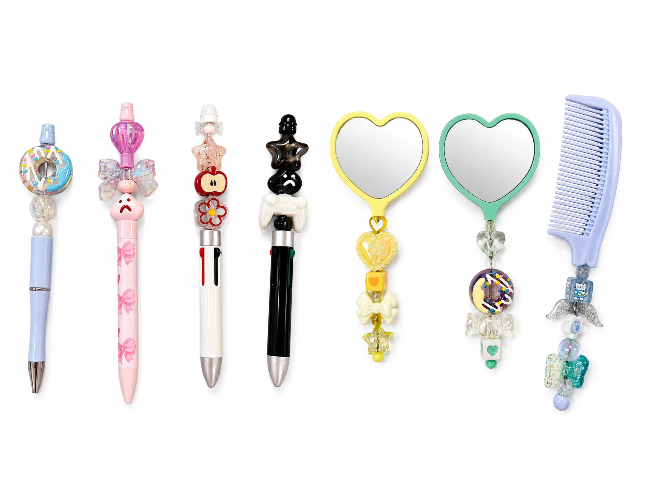 Beaded Pen/Comb/Mirror
