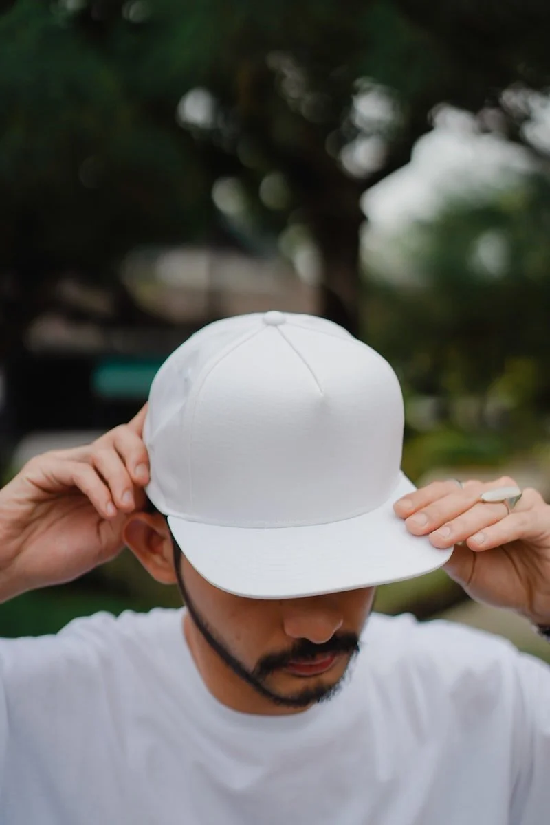 White baseball cap