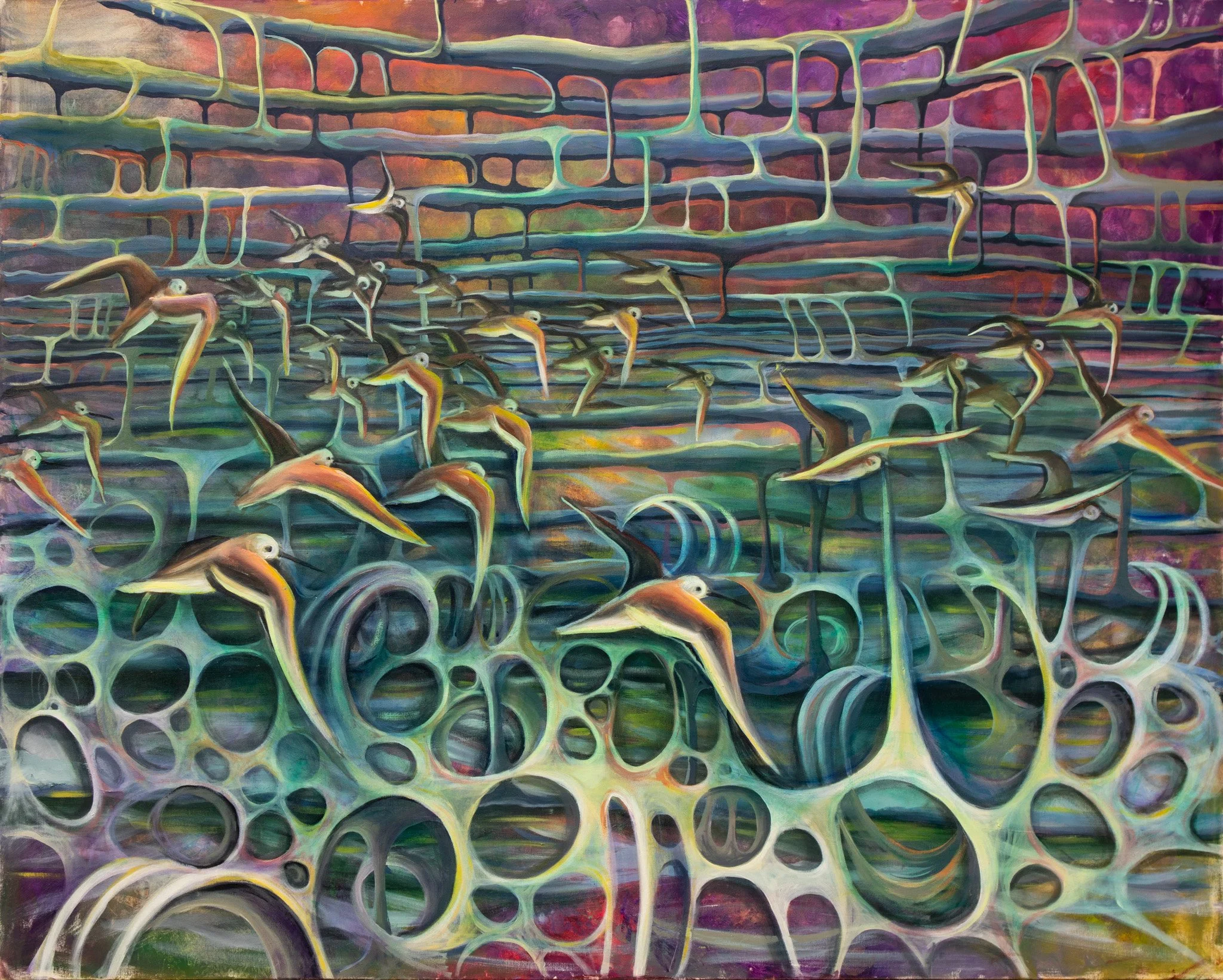 Sunset, Oil on canvas, 48x60