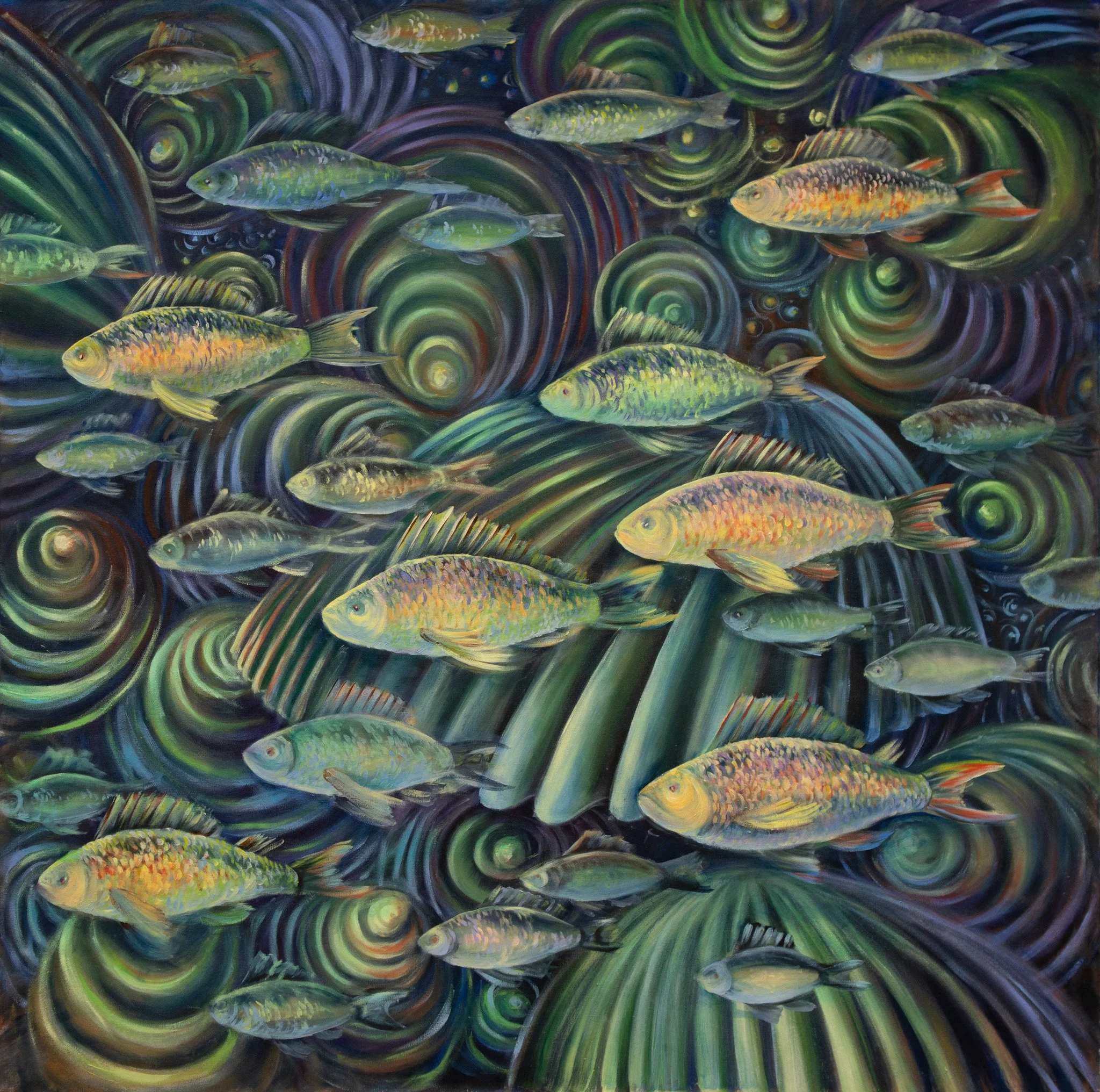 Save the Ocean, Oil on canvas, 48x48