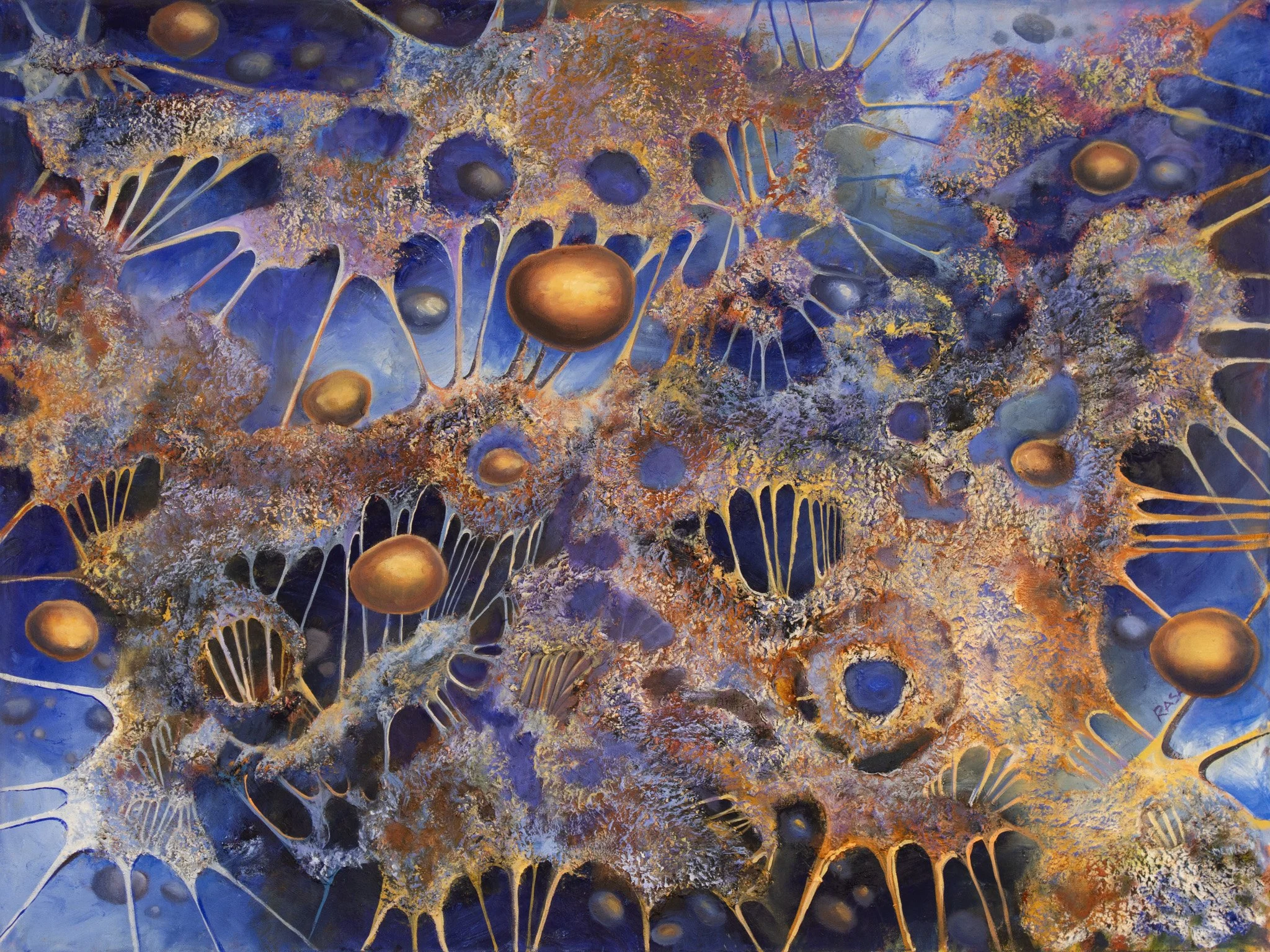 Birth of amber, Oil on canvas, 48x36