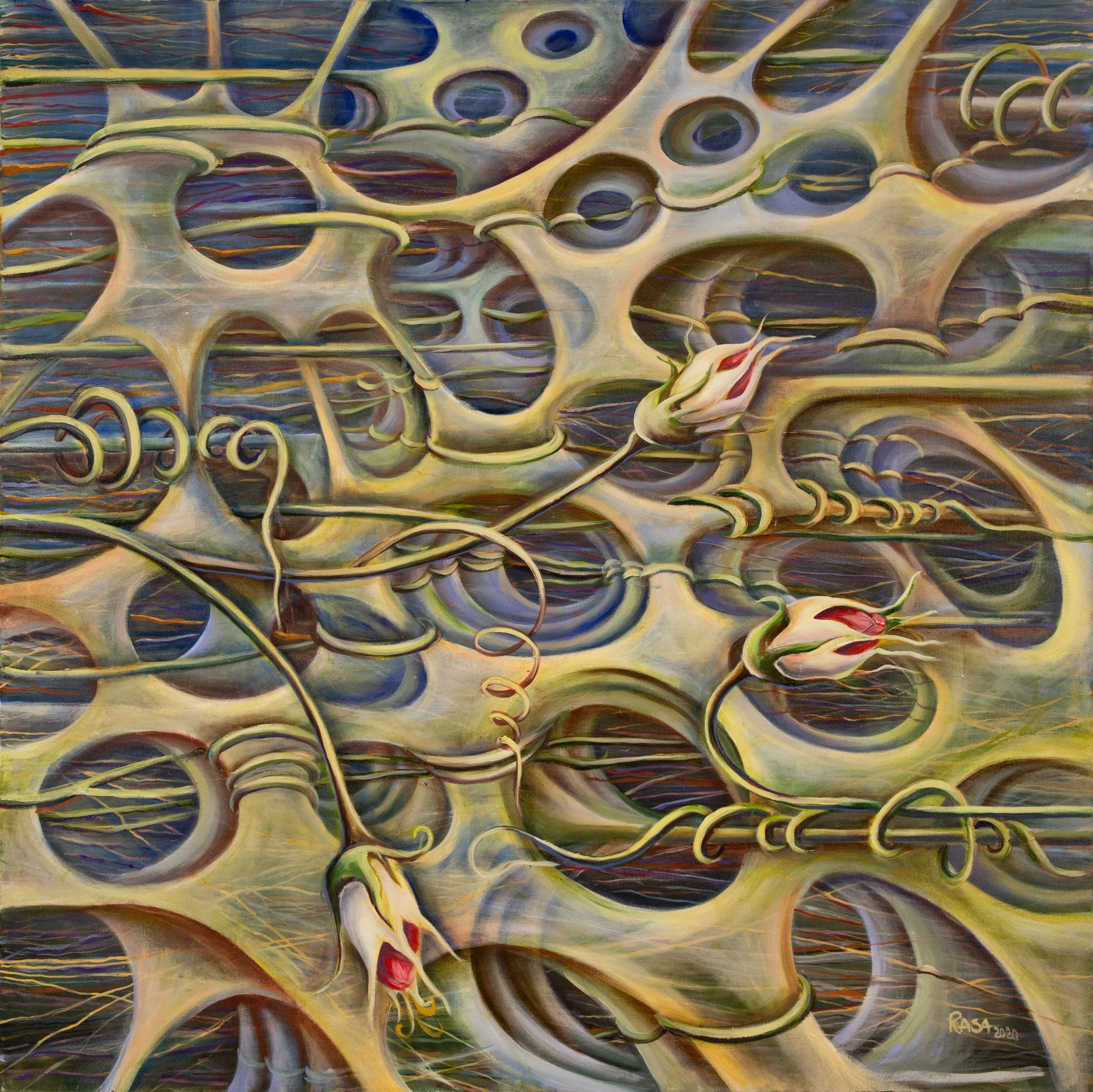 Spring in the wind, Oil on canvas, 48x48