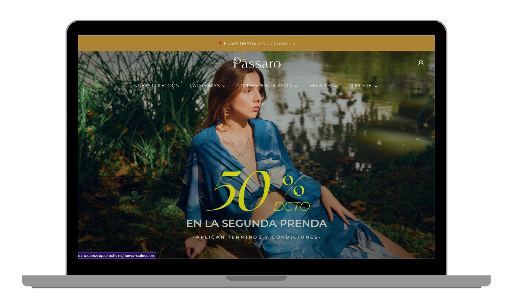 Página web Pássaro - Después 1