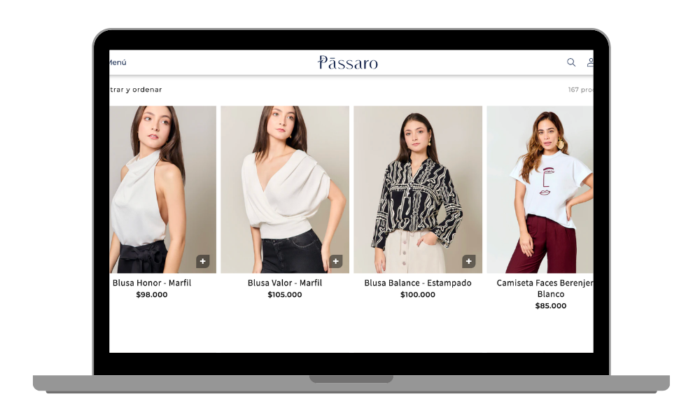 Página web Pássaro - Antes 2
