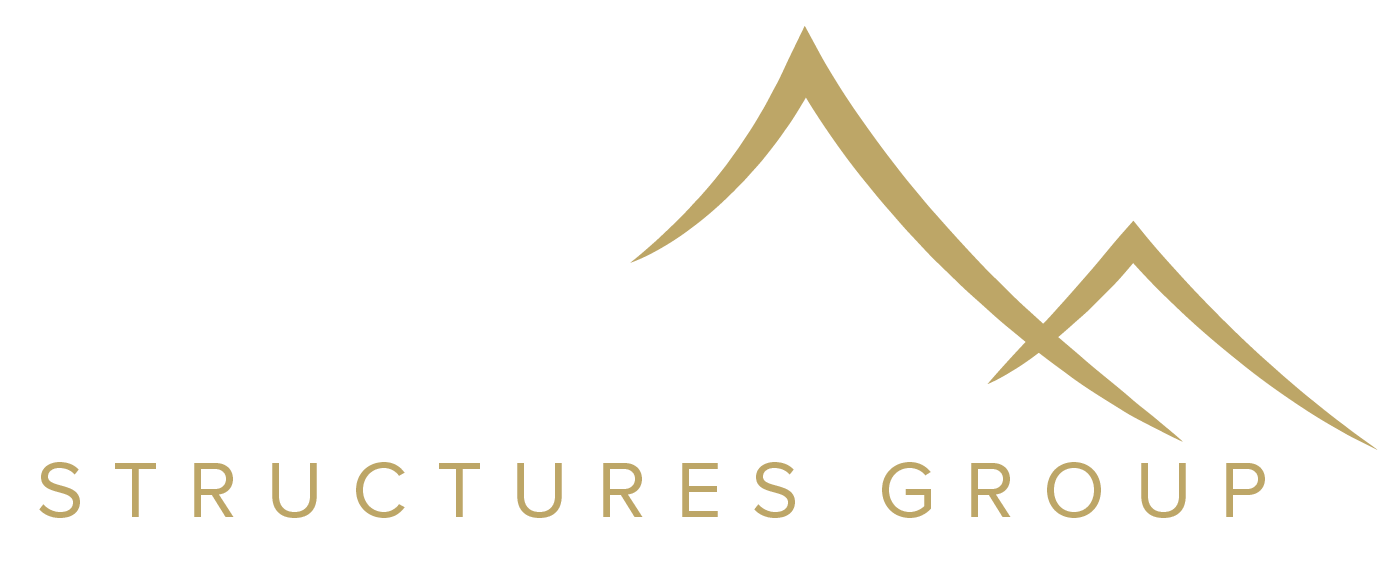 Logo of Creative Structures Group featuring a stylized mountain outline in gold above the words 'Creative Structures Group' with 'Creative' in large white letters and 'Structures Group' in smaller gold letters.