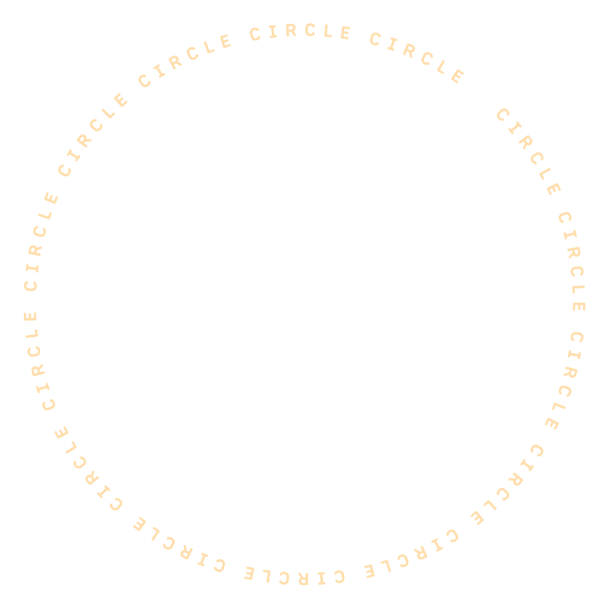 White circle with the word 'CIRCLE' repeating around the perimeter