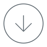 Downward pointing arrow in a circle