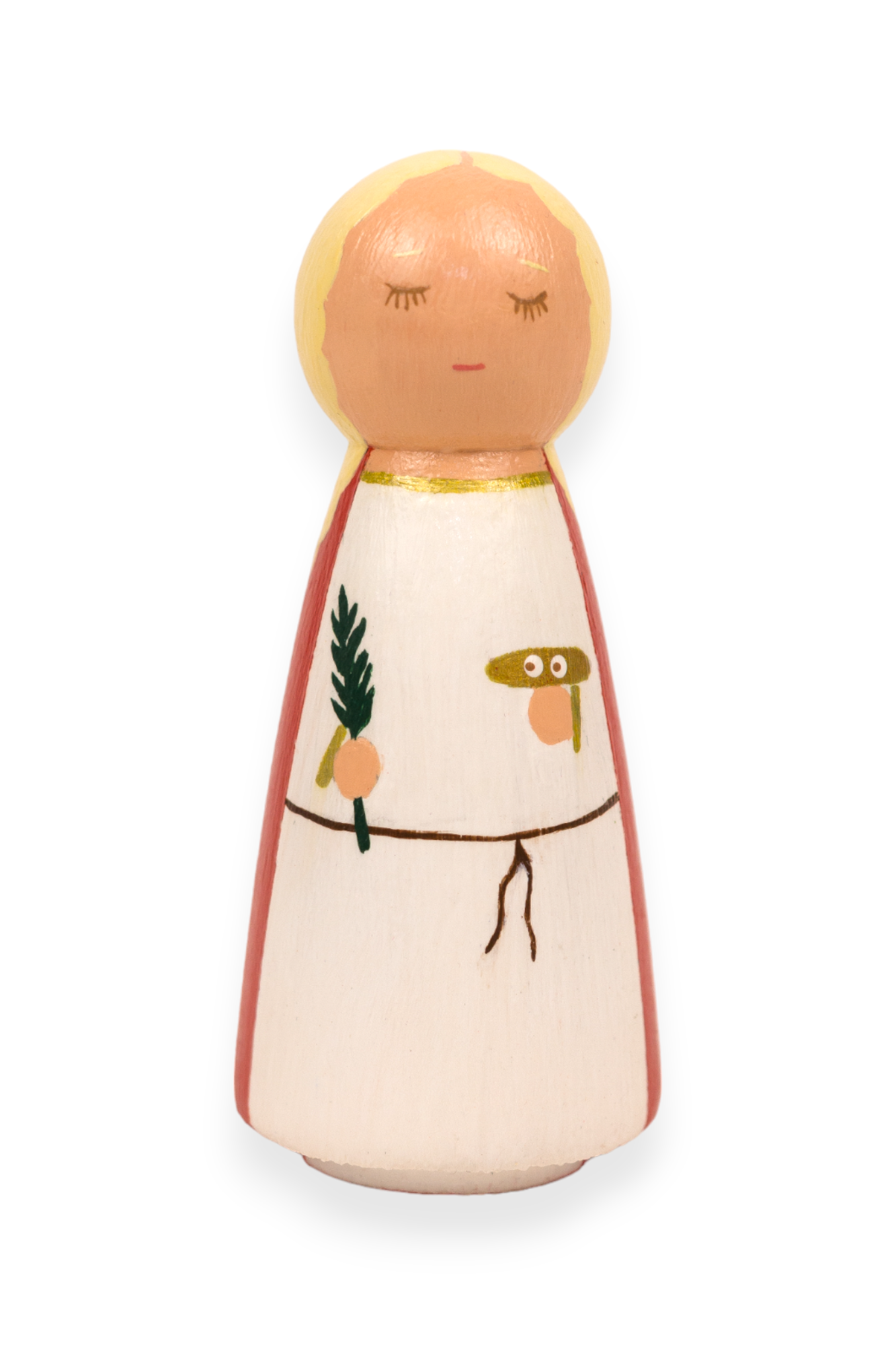 Wooden Peg Doll | St. Lucy