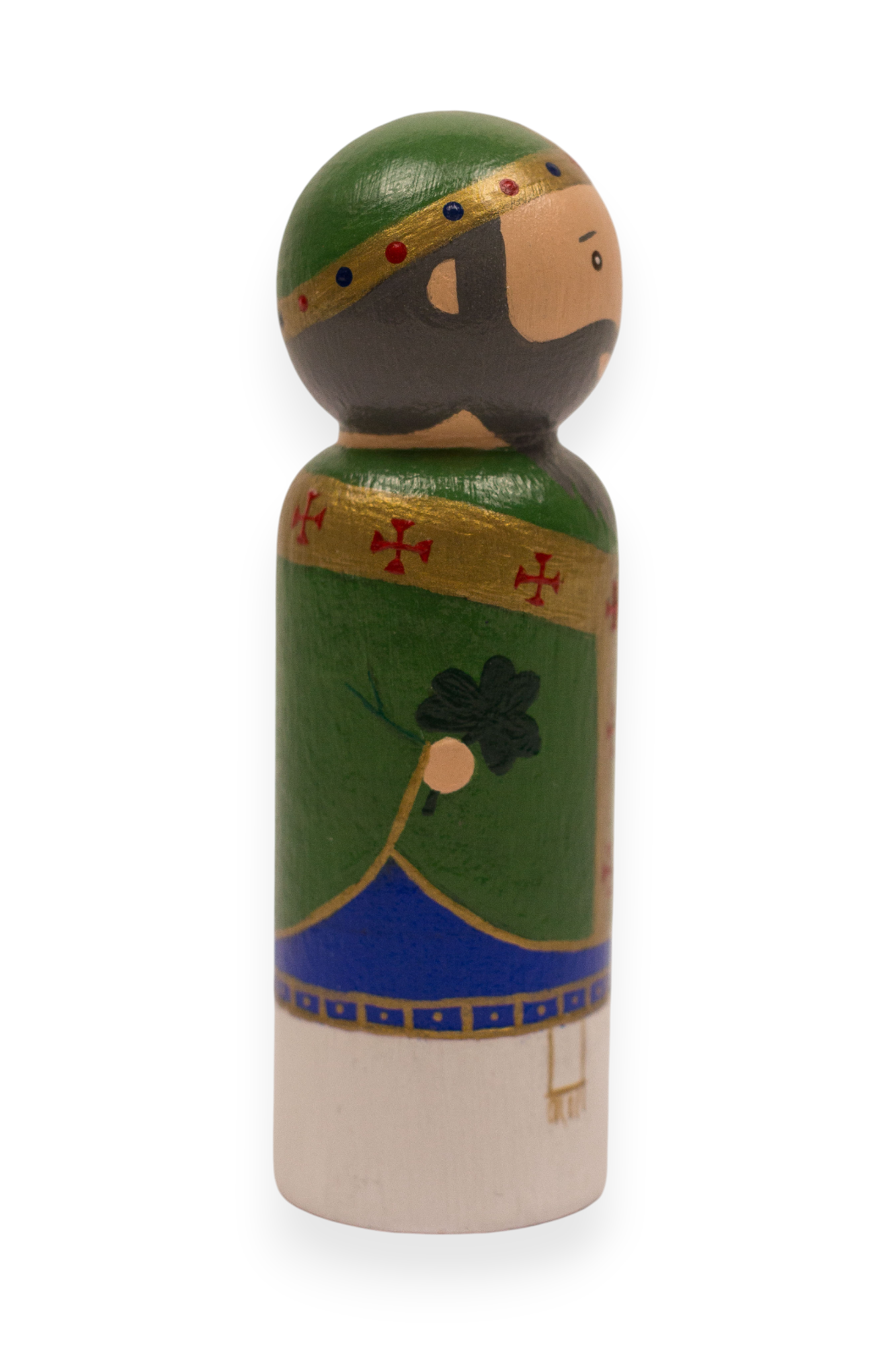 Wooden Peg Doll | St. Patrick (Right)