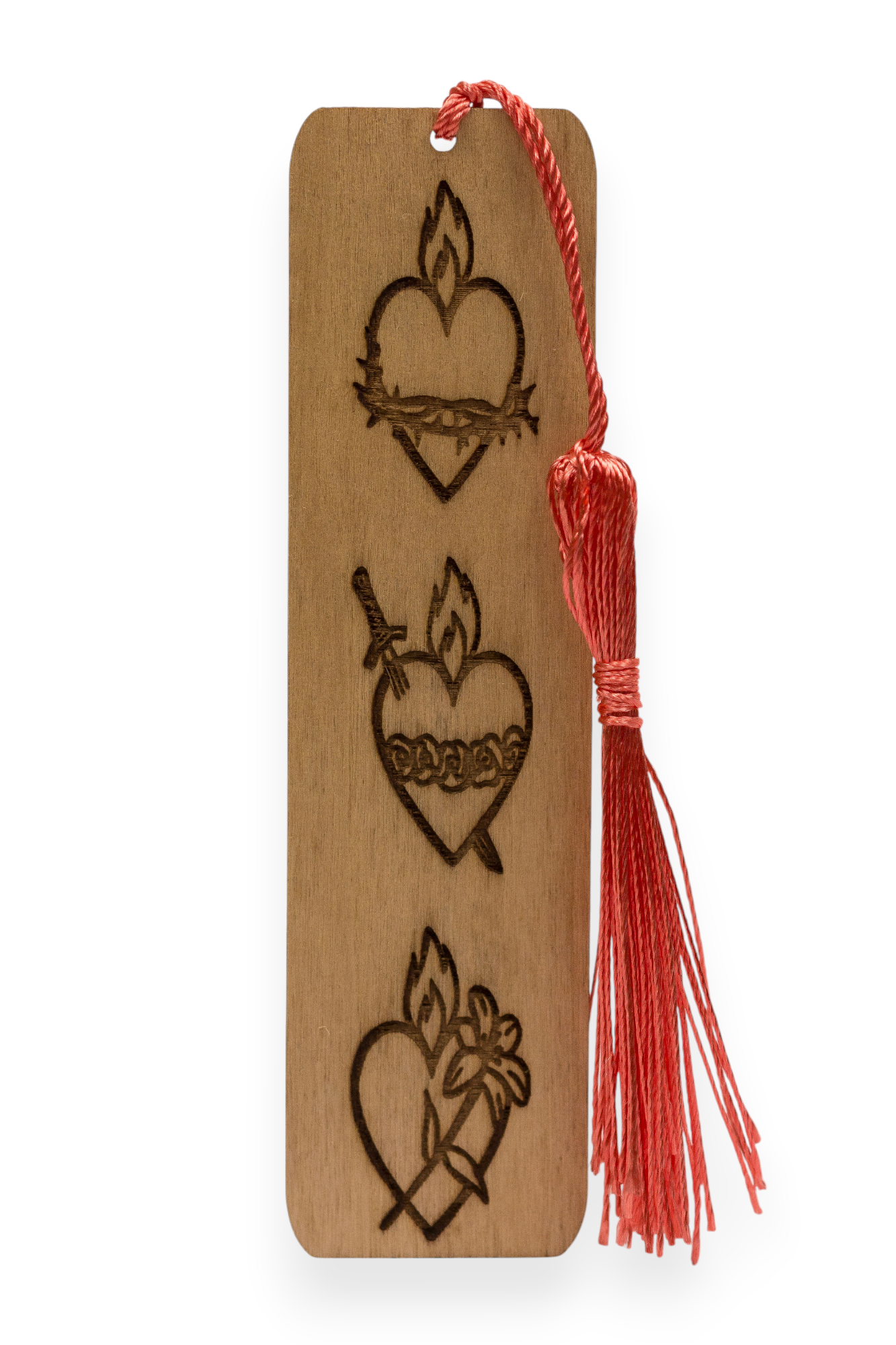 Engraved Bookmark | Three Hearts