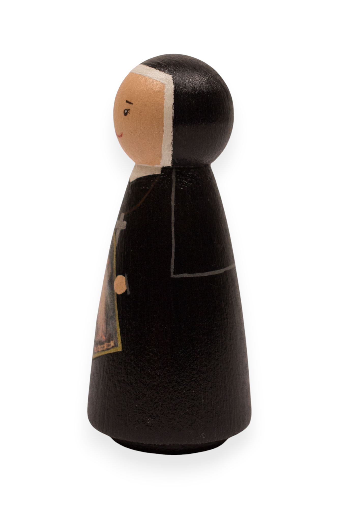 Wooden Peg Doll | St. Faustina (Left)