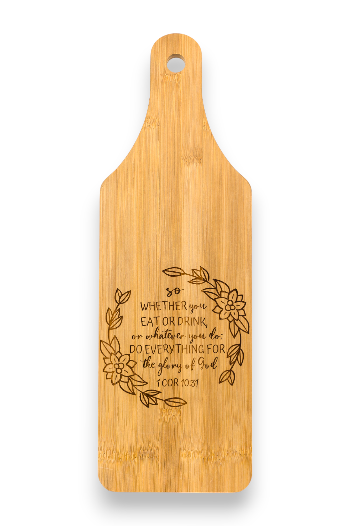 Engraved Serving Paddle | 1 Corinthians 10:31