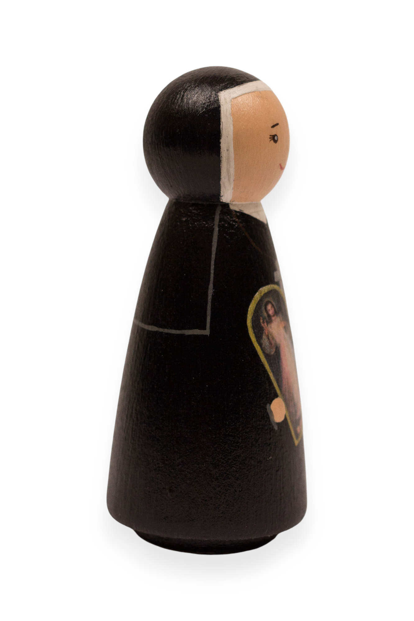 Wooden Peg Doll | St. Faustina (Right)