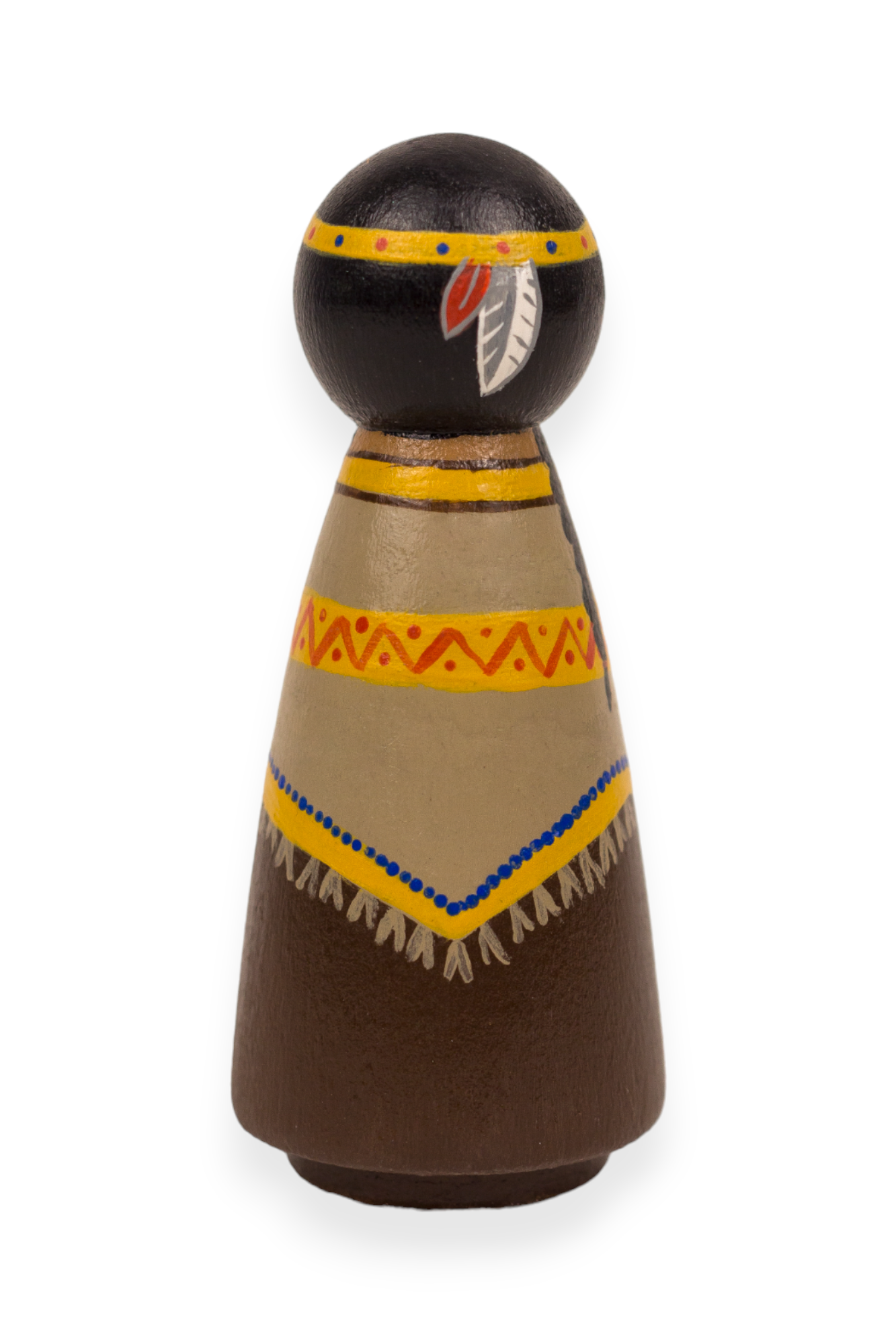 Wooden Peg Doll | St. Kateri Tekakwitha (Back)