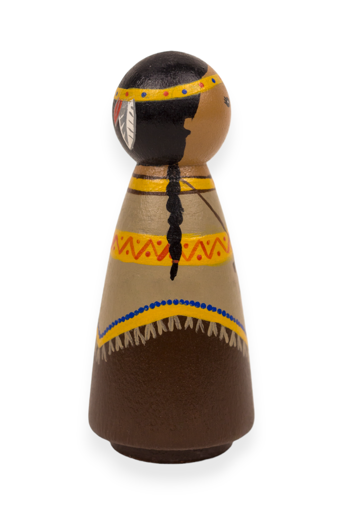 Wooden Peg Doll | St. Kateri Tekakwitha (Right)