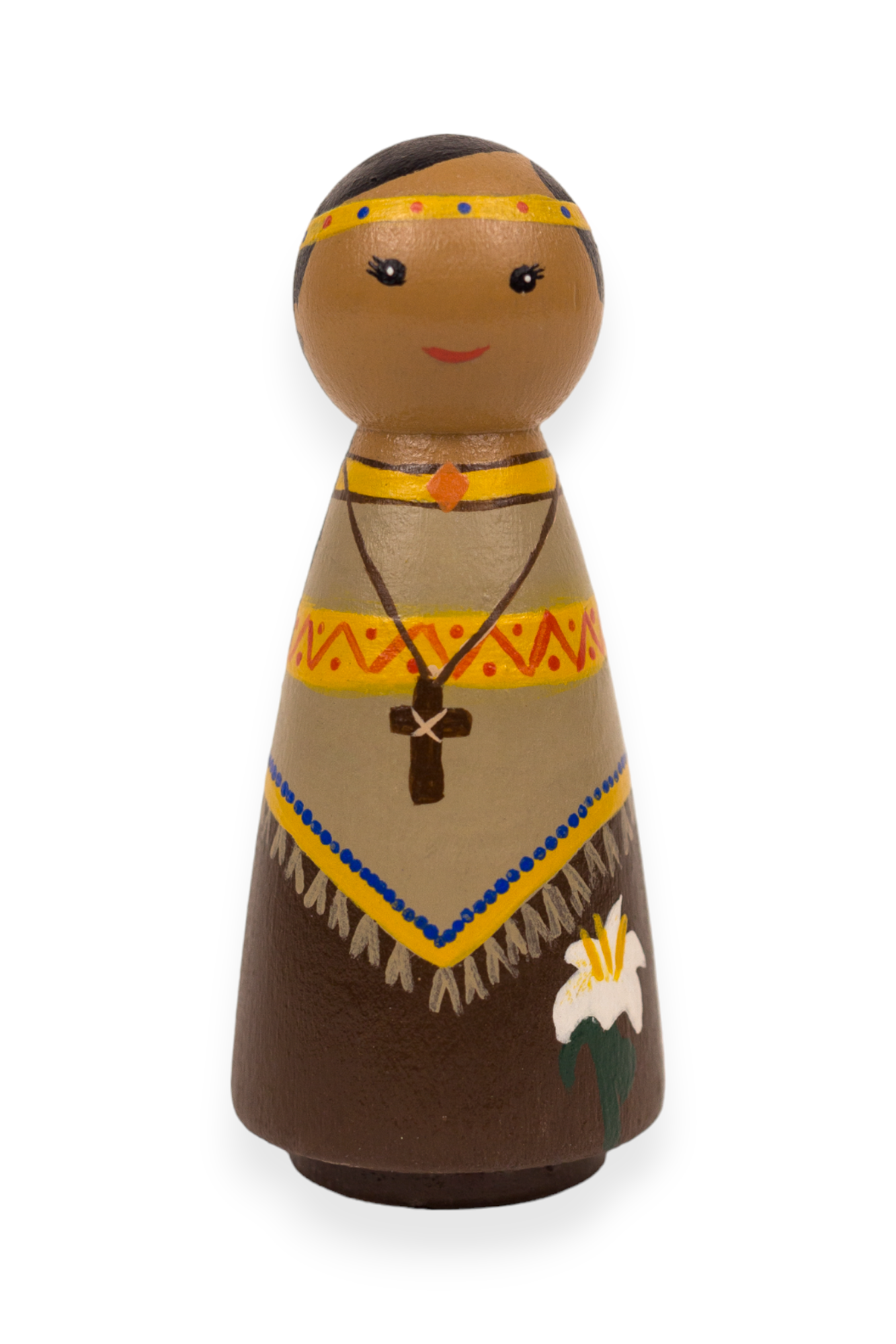 Wooden Peg Doll | St. Kateri Tekakwitha
