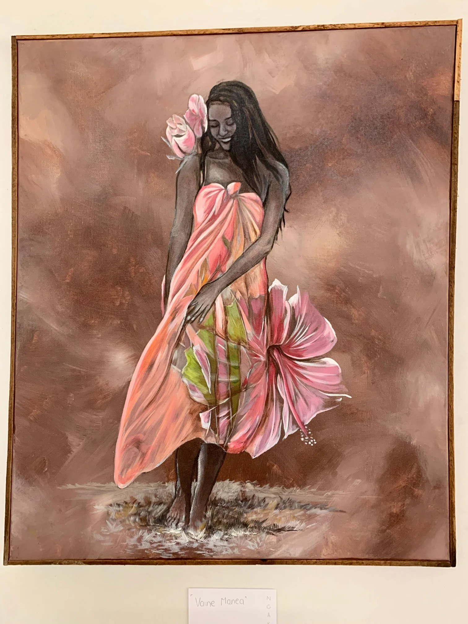 Girl in Pareu – print on paper, A3, $50 NZD plus postage & handling