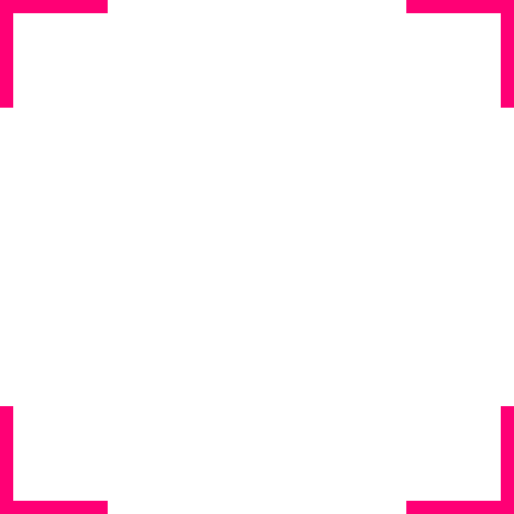 A black background with bright pink border accents on the corners and centered white text reading "Girlboss".