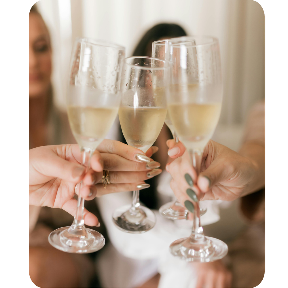 The Roost champagne toast