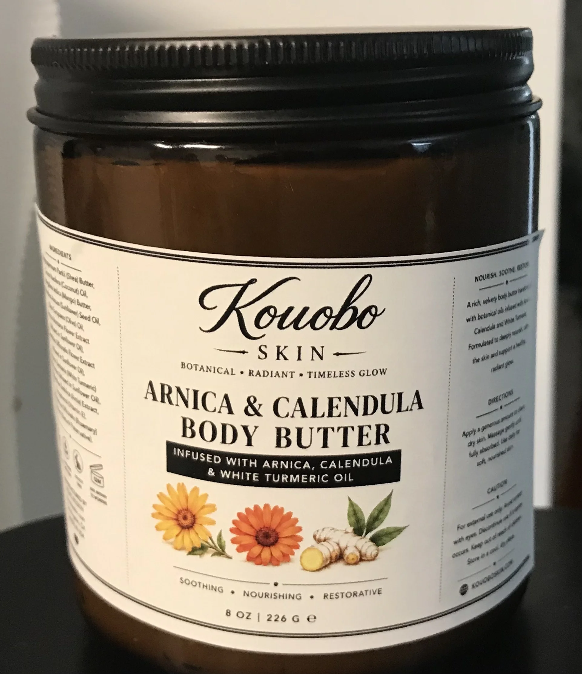 ARNICA , CALENDULA & WHITE TUMERIC BODY BUTTER