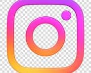 Instagram logo with a colorful gradient background.