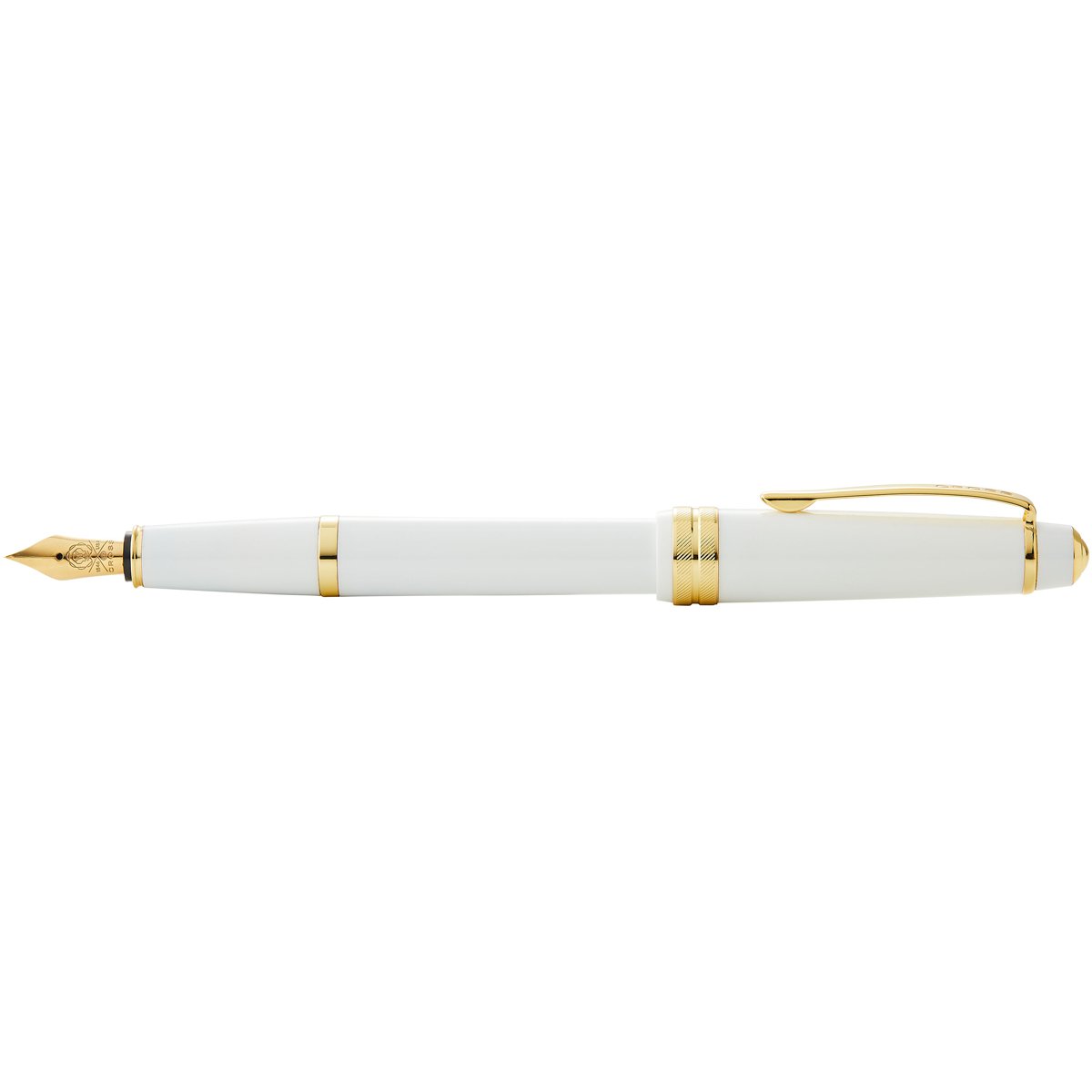 Cross Bailey Light Polished White Resin and Gold Tone Extra Fine Nib Fountain Pen
