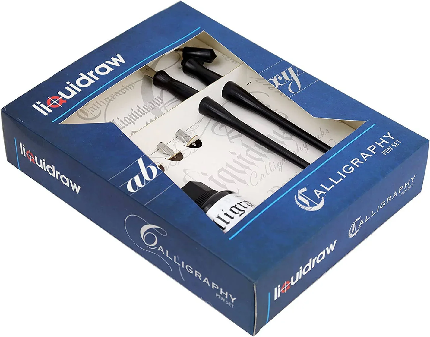 Liquidraw Calligraphy Pens Set Dip Pen Nibs Holder Set With Black Calligraphy Ink For Artists, Beginners, Adults & Kids