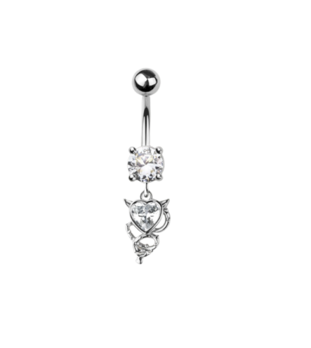Cat Heart Navel Belly Ring