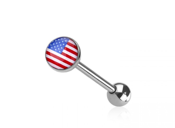 EPOXY ACRYLIC AMERICAN FLAG 316L SURGICAL STEEL TONGUE BARBELL.png