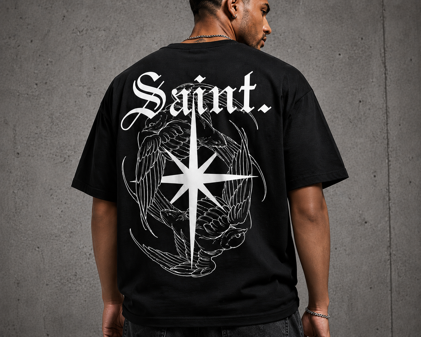 Grim's Saint Collection Oversized T-Shirt Black