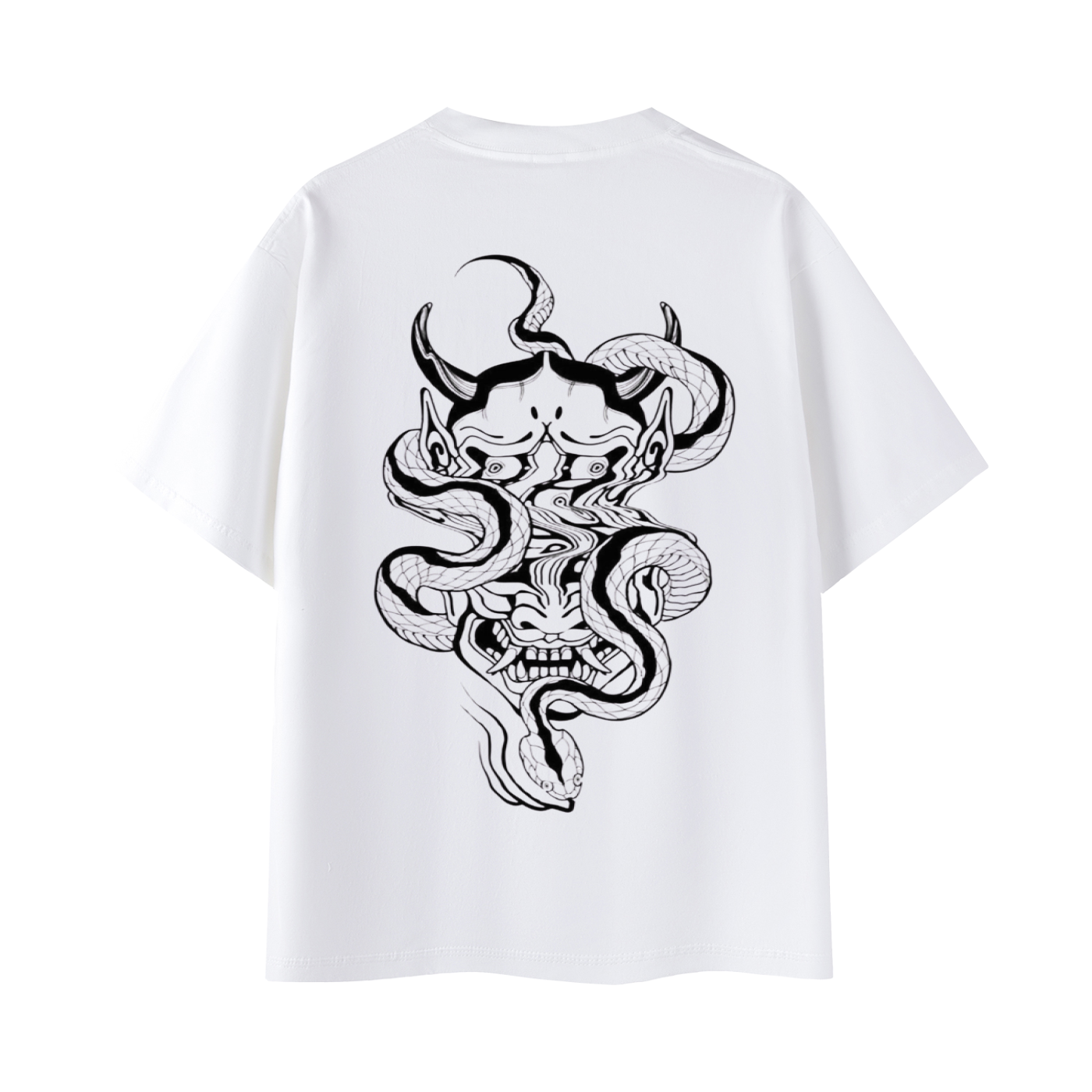 Inkfamous Trad Logo Liquified Snake White T