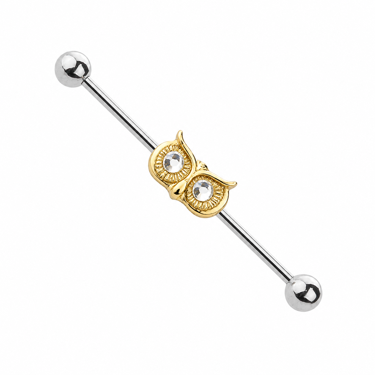 Owl Charm Industrial Barbell