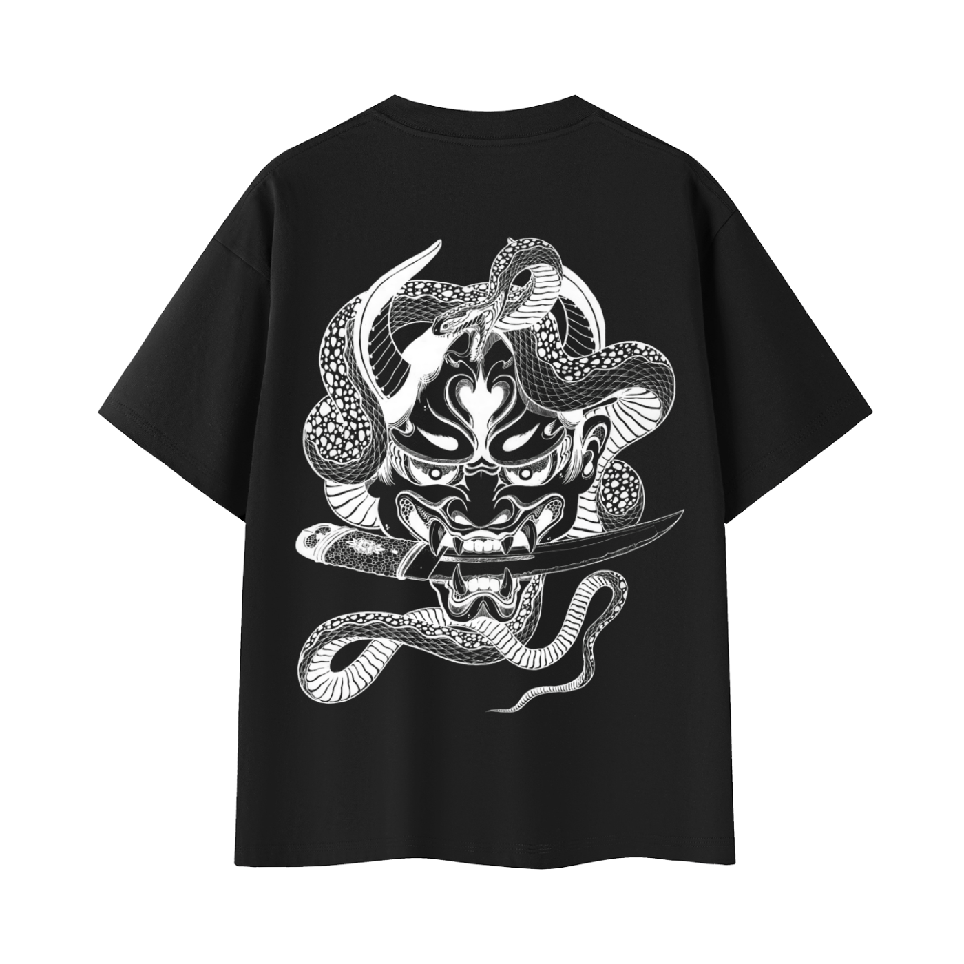 Inkfamous Trad Logo UniMask Snake Black T