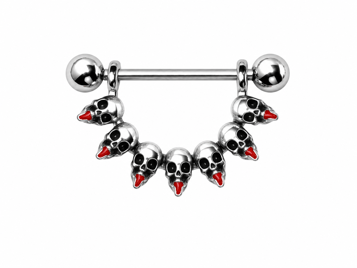 Skull Nipple Barbell Pair/Set of 2