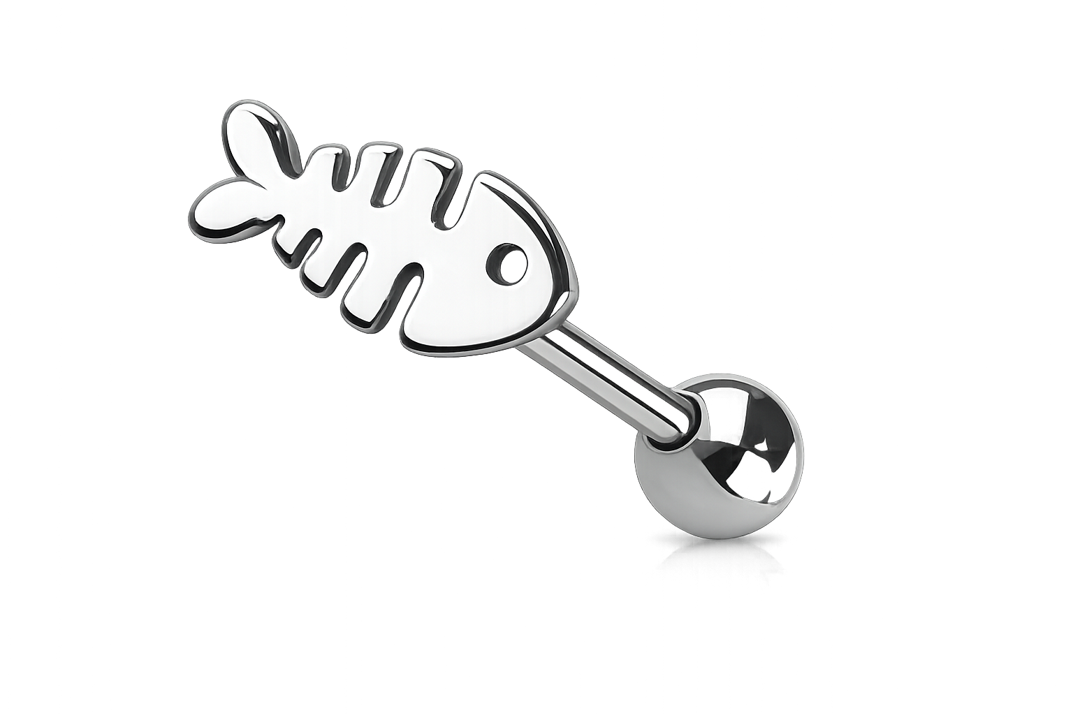 Fishbone Tongue Ring