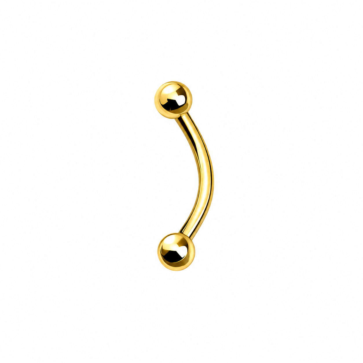Titanium Elegance Curve Barbell Eyebrow