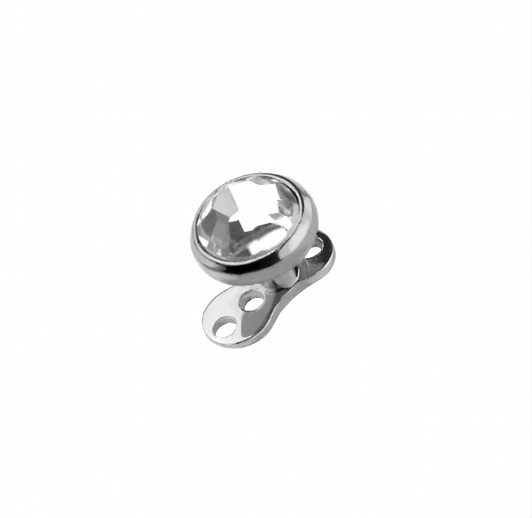 Titanium Flat Gem Dermal