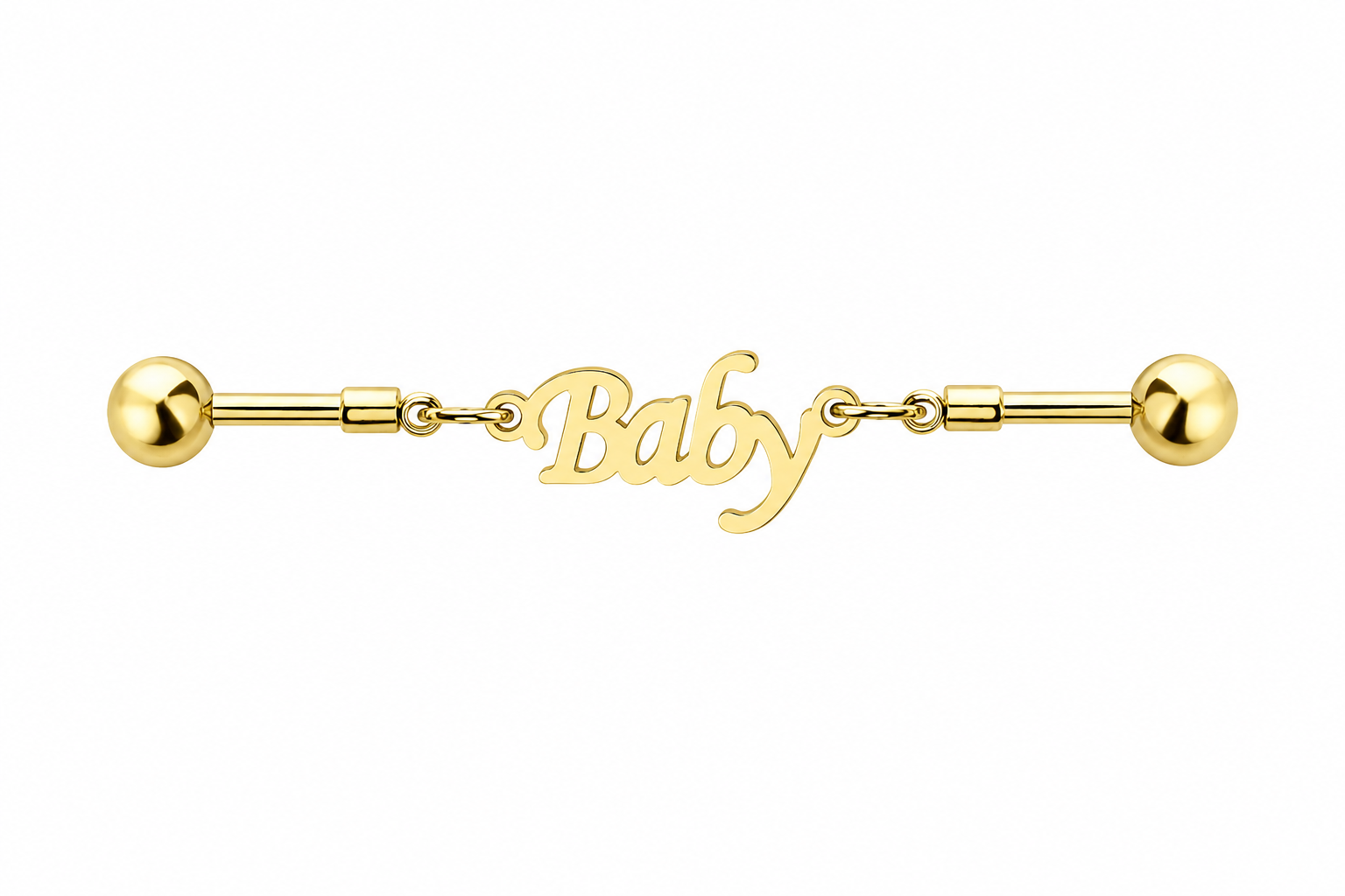 "Baby" Script Industrial Barbell