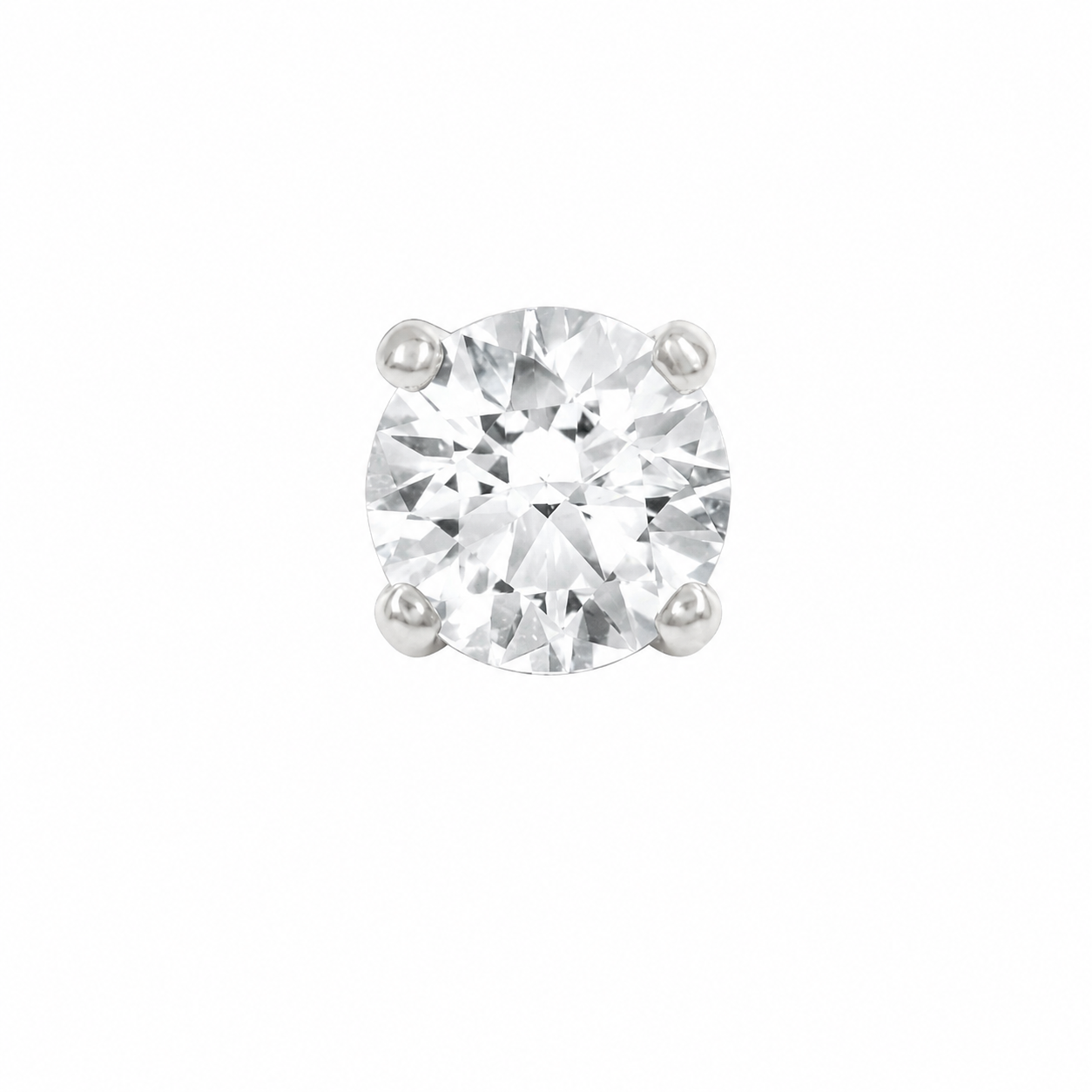 Junipurr  4 Prong Set CZ - 14K White Gold