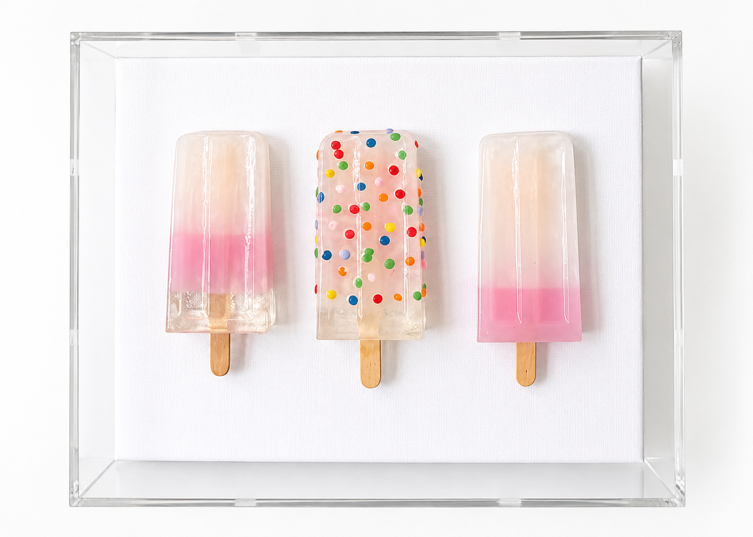 Popsicles In Acrylic Display Case