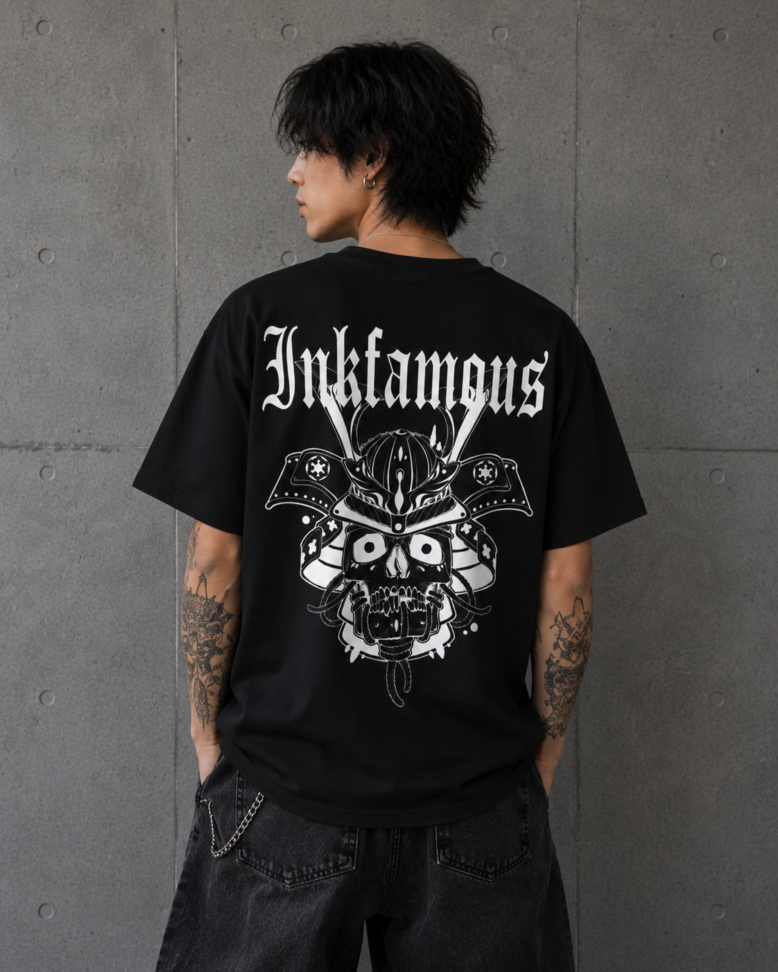 Inkfamous Trad Logo Warrior Black T