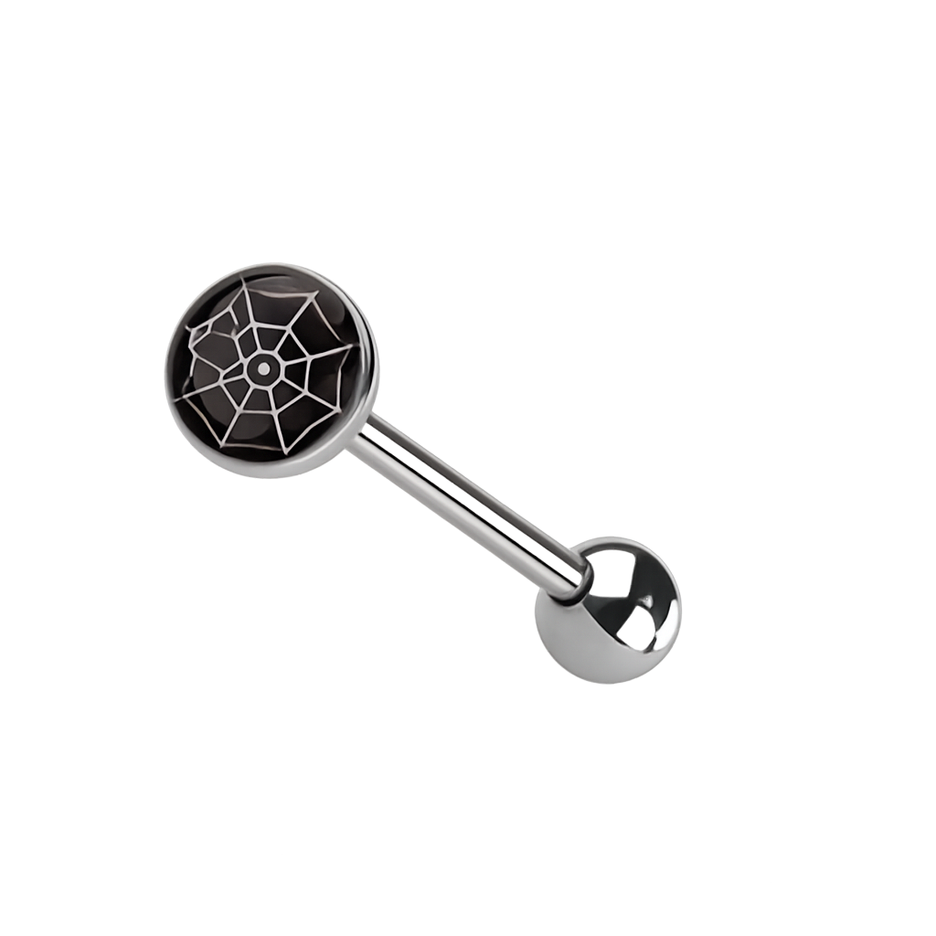 Spider Web Barbell Piercing