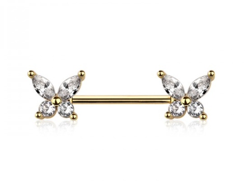 Glamorous Butterfly Barbell Pair/set of 2