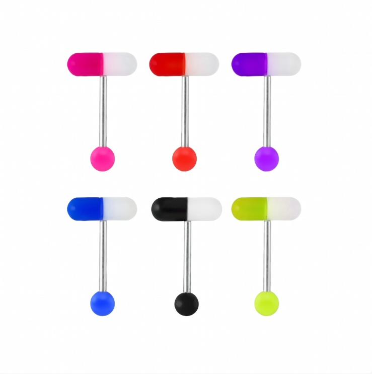 Pill Tongue Rings