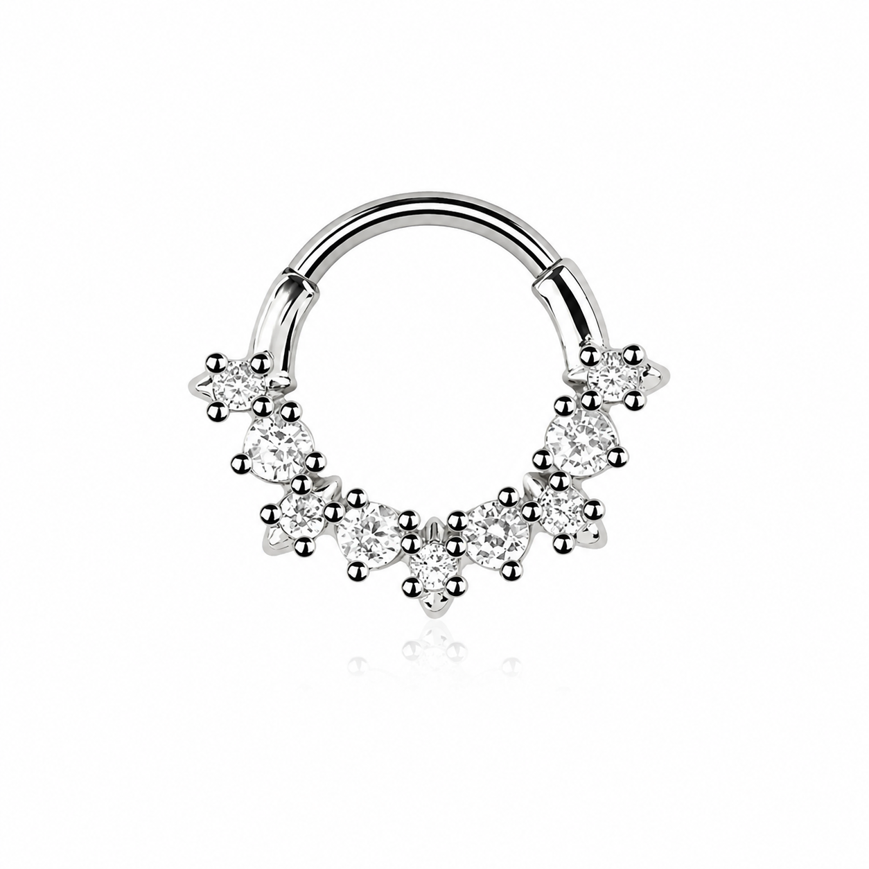 Crystal Blossom Septum Ring