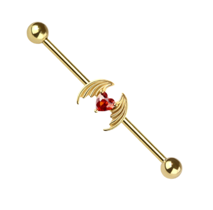 WINGED HEART (HALLOWEEN) 316L SURGICAL STEEL INDUSTRIAL BARBELL gold.png