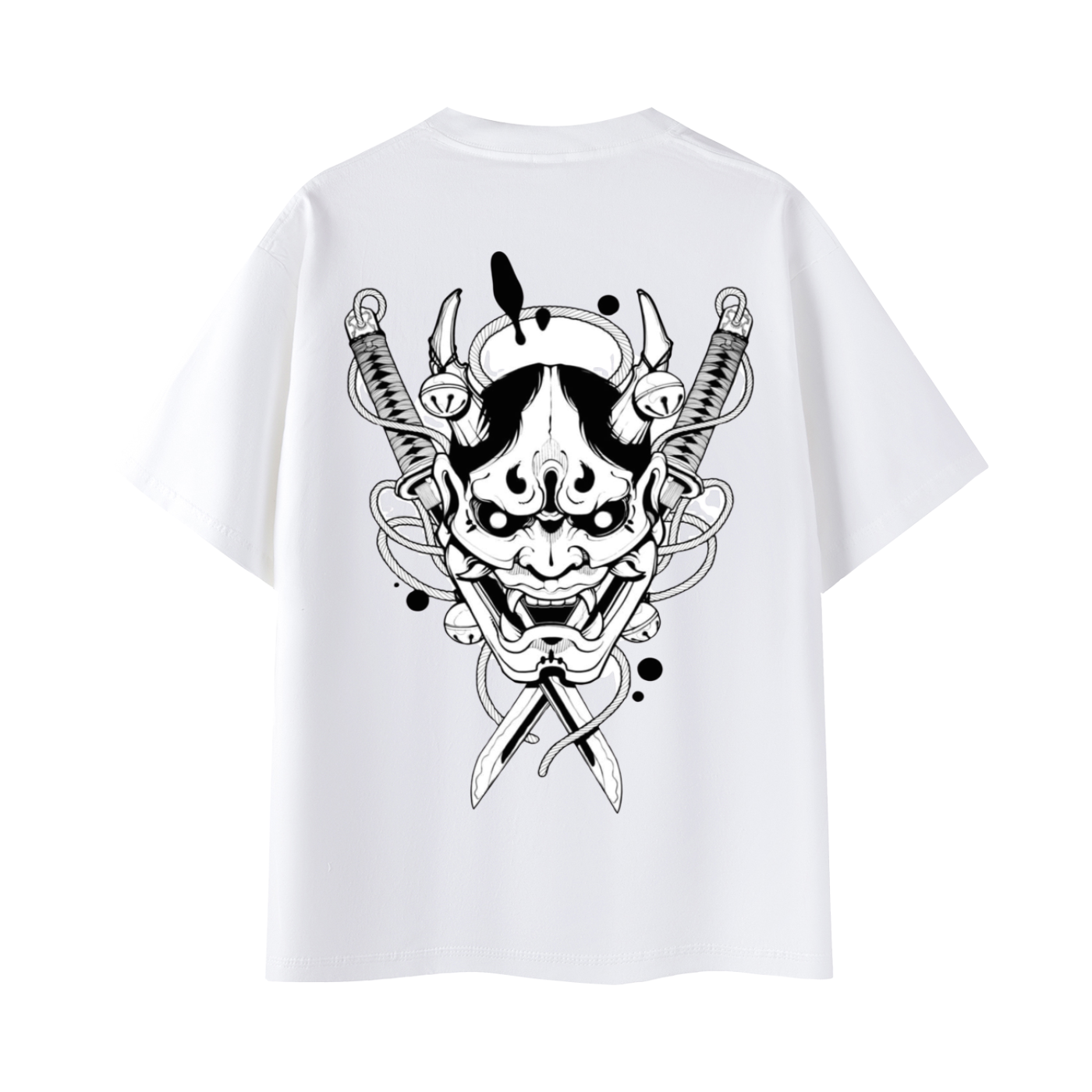 Inkfamous Trad Logo UniMask Katana White T
