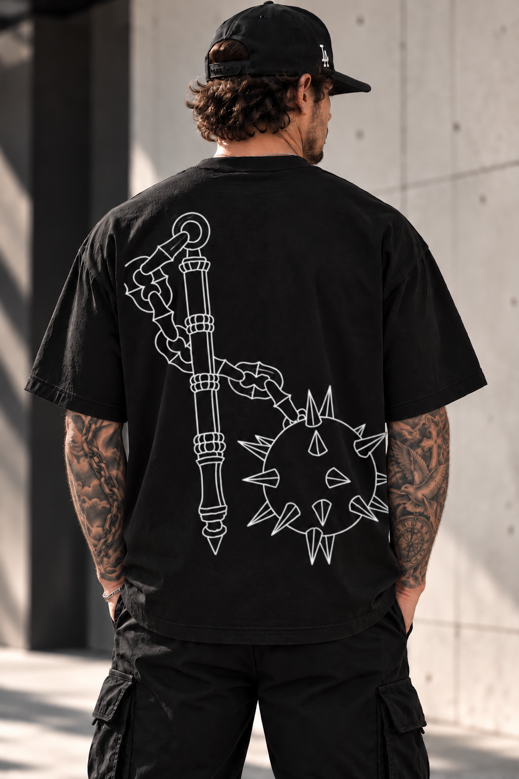Inkfamous Embroidered Logo Ball and Chain T-Shirt