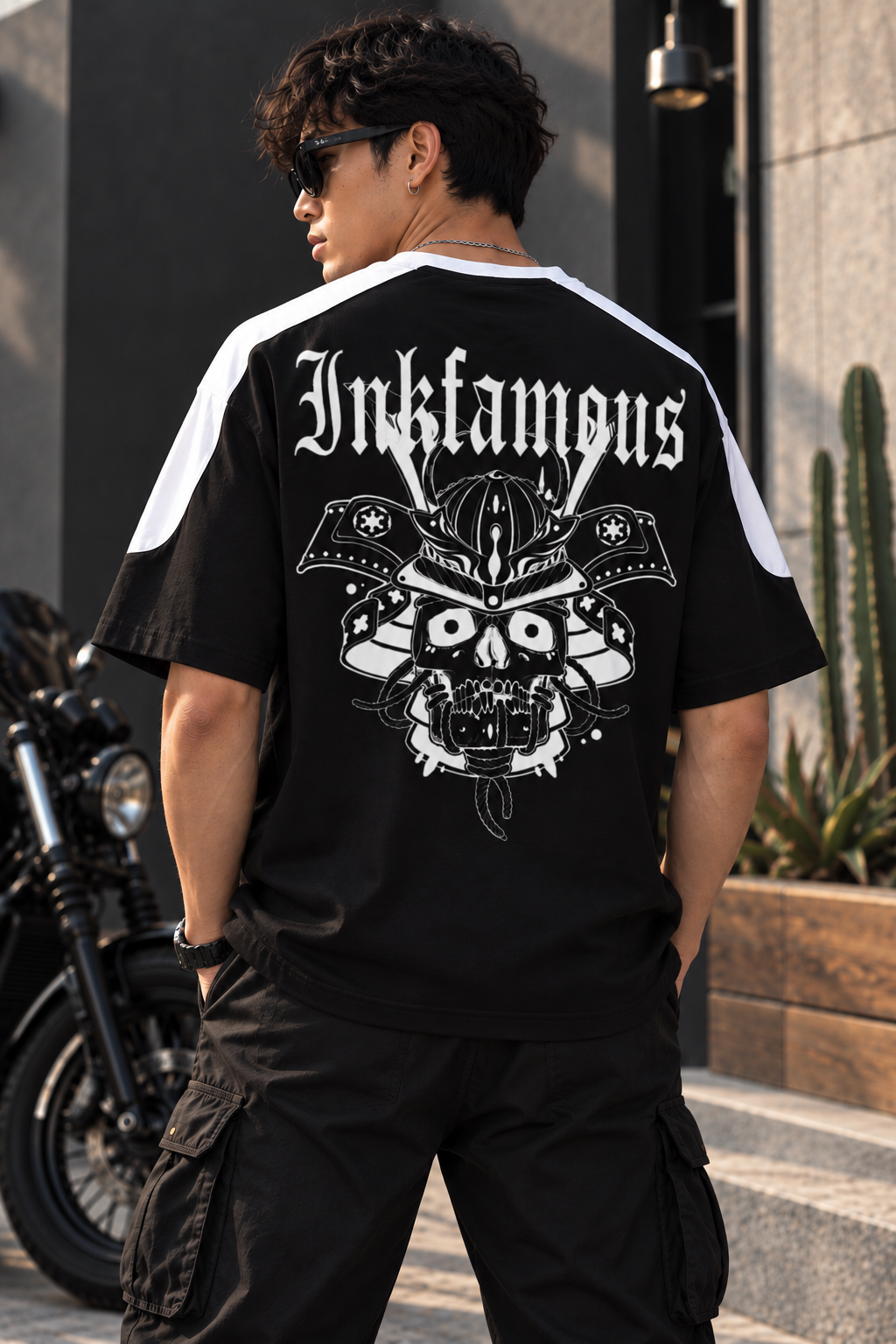 Inkfamous Skull Warrior Black T-Shirt