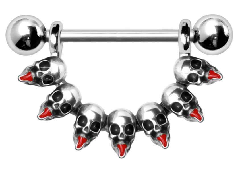 Skull Nipple Barbell Pair/Set of 2